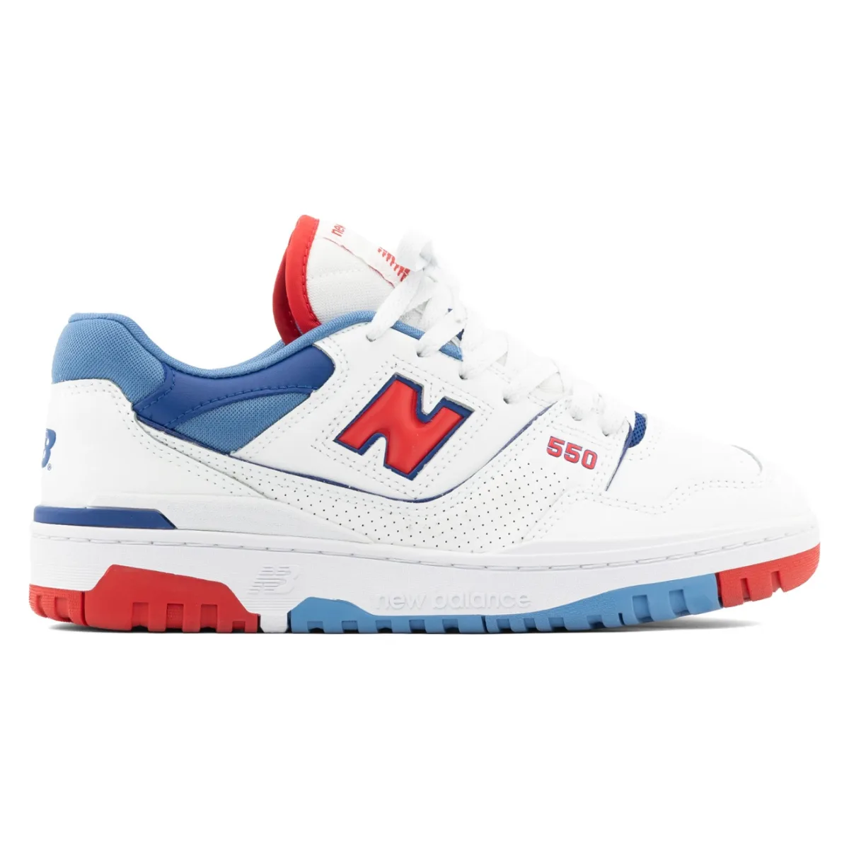 New Balance 550 White True Red Atlantic Blue